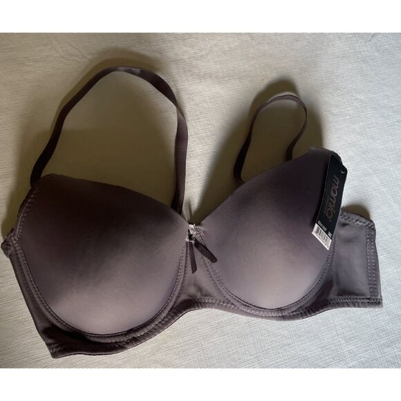 Mamia 38C Lingerie Bra In Gray With Bow Accent - Picture 1 of 6